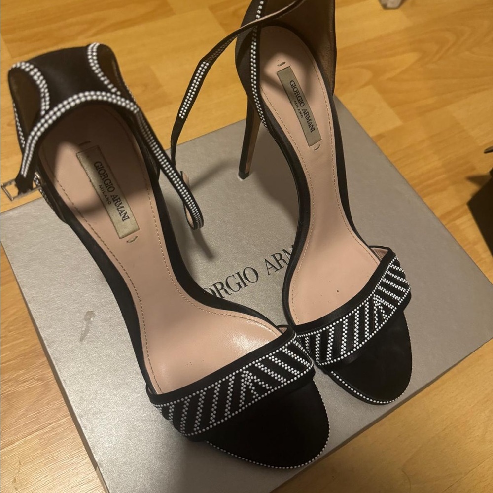 Giorgio Armani Black and White Women's Heels